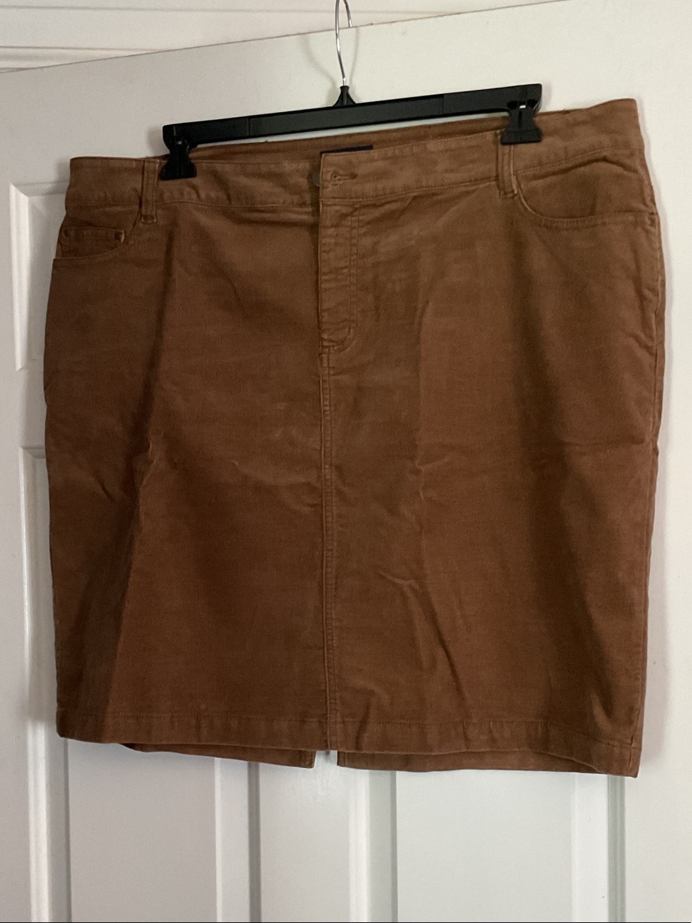 Charter Club Rust Brown Corduroy Pencil Skirt